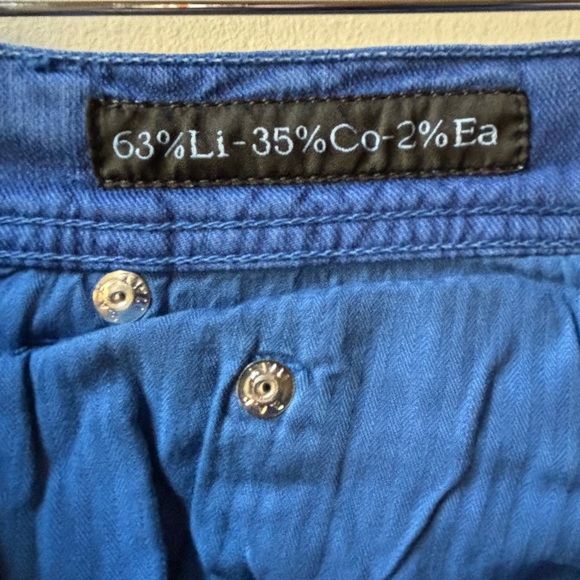 Kiton Napoli Made In Italy Blue Men's Linen Cotton Jeans Size 38 - Picture 9 of 16